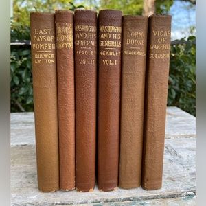 Antique brown Book Set The Companion Books Early 1900’s
